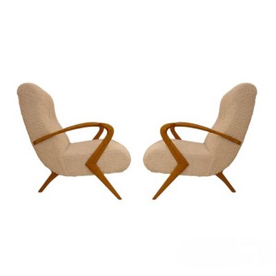 Vintage Chairs in Bouclé by Paolo Buffa, 1950s, Set of 2-RFP-2028932