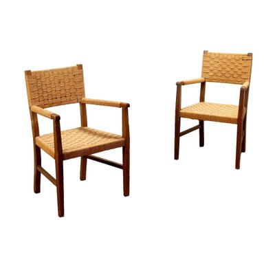 Vintage Chairs in Oak, 1950s, Set of 2-VMM-1796772