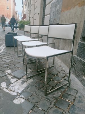 Vintage Chairs in Steel, 1970s, Set of 4-BGX-1404815