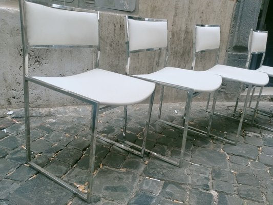 Vintage Chairs in Steel, 1970s, Set of 4-BGX-1404815