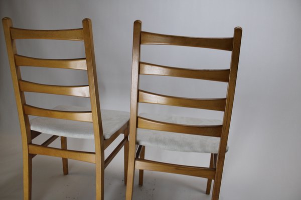 Vintage Chairs in Teak & Velour, Denmark, 1960s, Set of 2-HJY-1785450