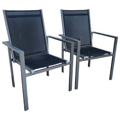 Vintage Chairs with Aluminum Structure., Set of 4-TCS-1419553