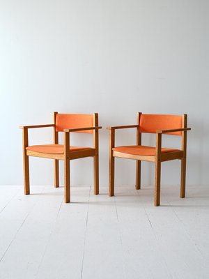 Vintage Chairs with Armrests, 1970s, Set of 2-QWP-2035483