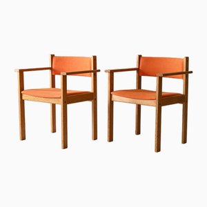 Vintage Chairs with Armrests, 1970s, Set of 2-QWP-2035483