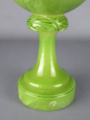 Vintage Chalice Vase in Green Alabaster Stone, 1980s-PWG-2034512