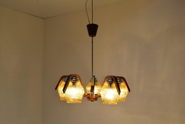 Vintage Chandelier from Dřevo Humpolec, 1960s-TZ-783859