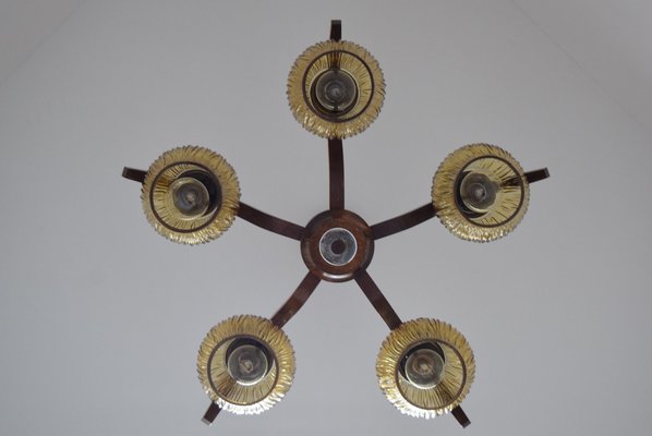 Vintage Chandelier from Dřevo Humpolec, 1960s-TZ-783859