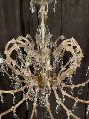 Vintage Chandelier in Crystal & Brass-FLW-1401977