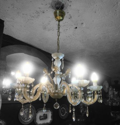 Vintage Chandelier in Glass, 1950s-GEL-1789849