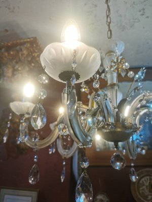 Vintage Chandelier in Glass, 1950s-GEL-1789849