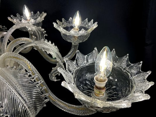 Vintage Chandelier in Glass and Metal, 1950s-OVO-1764158