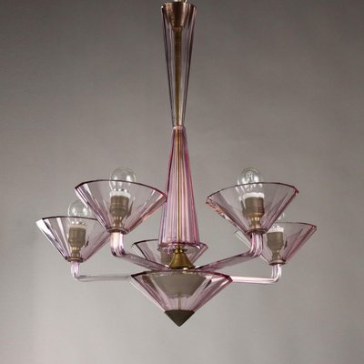 Vintage Chandelier in Murano Glass, Italy, 1940s-VMM-2022997