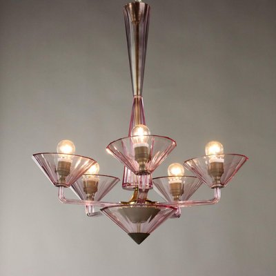 Vintage Chandelier in Murano Glass, Italy, 1940s-VMM-2022997