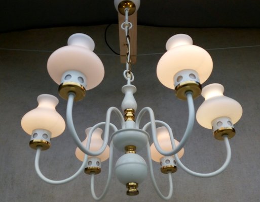 Vintage Chandelier & Table Lamp, 1970s, Set of 2-VIC-980548