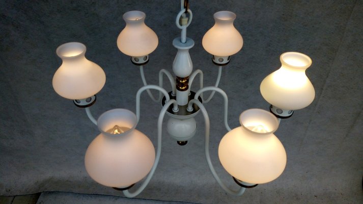 Vintage Chandelier & Table Lamp, 1970s, Set of 2-VIC-980548