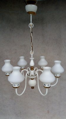 Vintage Chandelier & Table Lamp, 1970s, Set of 2-VIC-980548