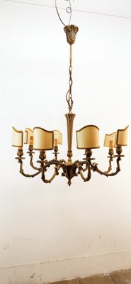 Vintage Chandelier with Parchment Fans-QLH-1780541