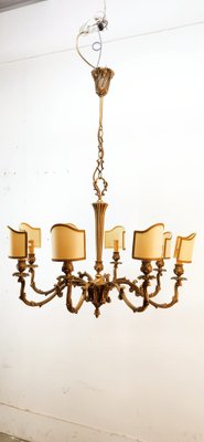 Vintage Chandelier with Parchment Fans-QLH-1780541