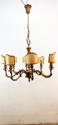 Vintage Chandelier with Parchment Fans-QLH-1780541