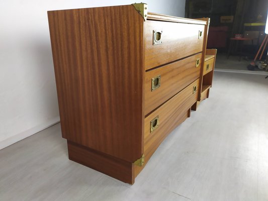 Vintage Chest of Drawers and Bedside Table from Gautier, Set of 2-EAD-925205