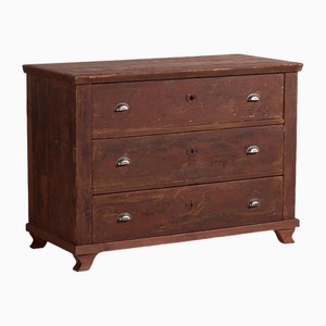 Vintage Chest of Drawers in Maroon Red, 1920-ZNJ-2035294