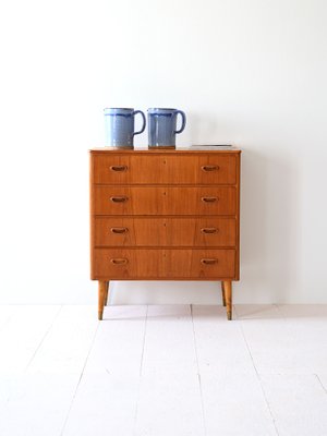 Vintage Chest of Drawers with Brass Tips, 1960s-QWP-2034921