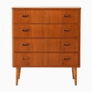 Vintage Chest of Drawers with Brass Tips, 1960s-QWP-2034921