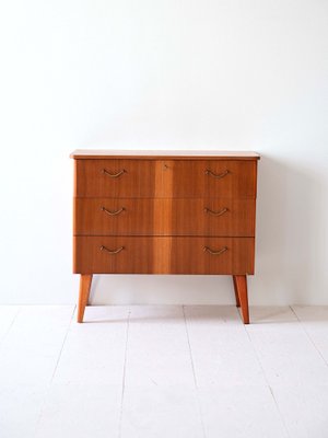 Vintage Chest of Drawers with Metal Handles, 1960s-QWP-2034944