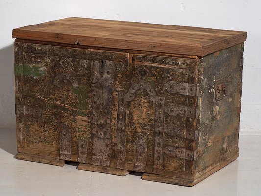 Vintage Chest with Olive Green Patina, 1920-ZNJ-2036655