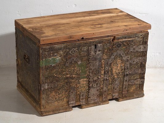 Vintage Chest with Olive Green Patina, 1920-ZNJ-2036655