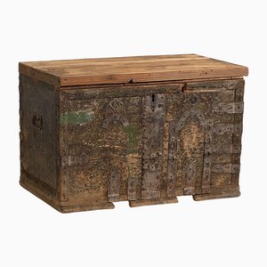 Vintage Chest with Olive Green Patina, 1920-ZNJ-2036655