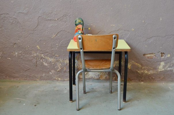 Vintage Children's Desk and Chair, Set of 2-AIU-967450