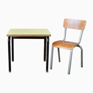 Vintage Children's Desk and Chair, Set of 2-AIU-967450