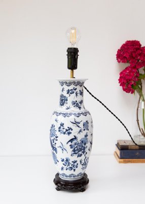 Vintage Chinese Hand Painted Table Lamp, 1940s-JWI-2019860