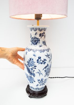 Vintage Chinese Hand Painted Table Lamp, 1940s-JWI-2019860