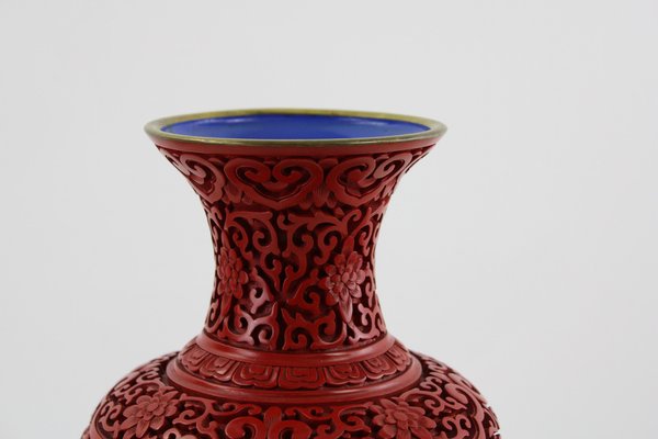 Vintage Chinese Lacquer Vase-ZWH-1801115