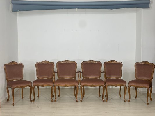 Vintage Chippendale Chairs, Set of 6-LIL-2028767