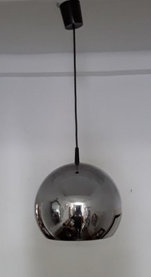 Vintage Chrome & Black Plastic Ball Lamp from Kramer Lights, 1970s-HOI-903429