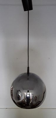 Vintage Chrome & Black Plastic Ball Lamp from Kramer Lights, 1970s-HOI-903429