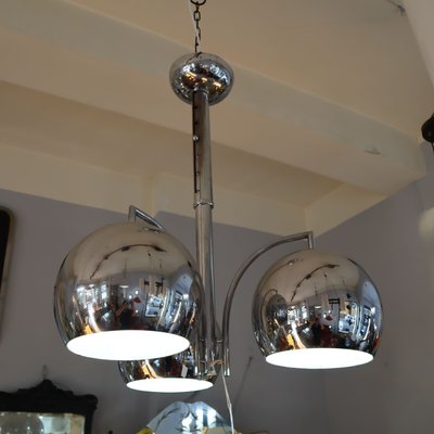 Vintage Chrome Chandelier by Goffredo Reggiani, 1970s-SBG-2021815