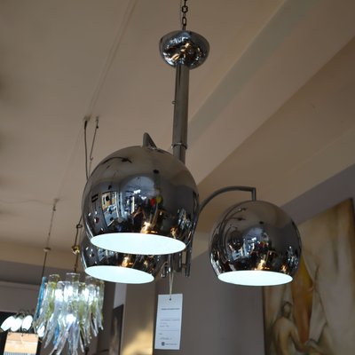 Vintage Chrome Chandelier by Goffredo Reggiani, 1970s-SBG-2021815