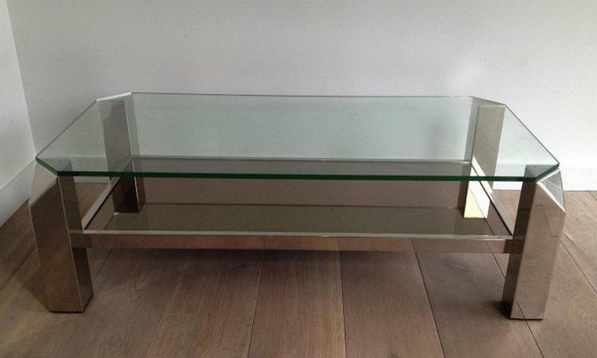 Vintage Chrome Coffee Table-BA-658612