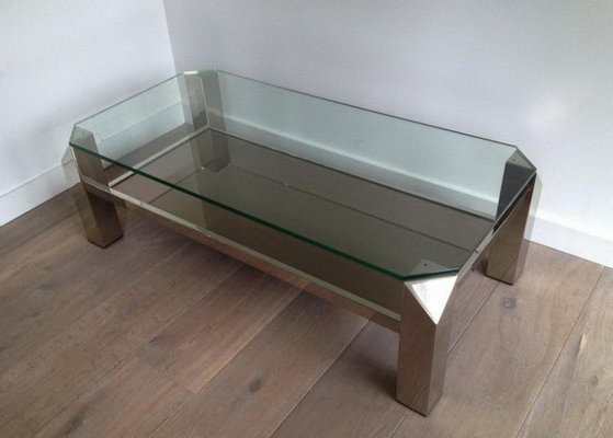 Vintage Chrome Coffee Table-BA-658612