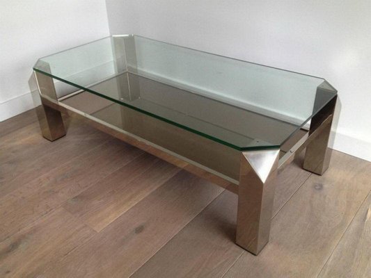 Vintage Chrome Coffee Table-BA-658612