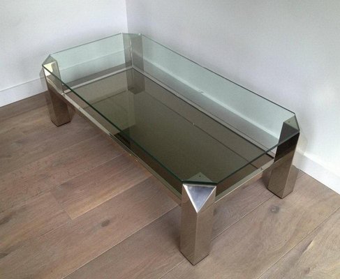 Vintage Chrome Coffee Table-BA-658612