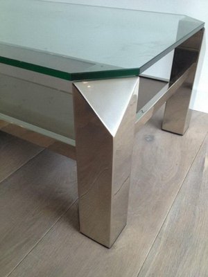 Vintage Chrome Coffee Table-BA-658612