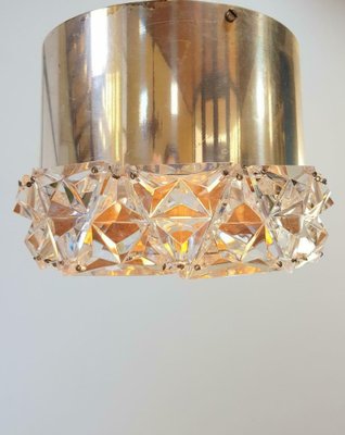 Vintage Chrome & Crystal Ceiling Lamps from Kinkeldey, 1970s, Set of 2-AXJ-662977