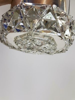 Vintage Chrome & Crystal Ceiling Lamps from Kinkeldey, 1970s, Set of 2-AXJ-662977