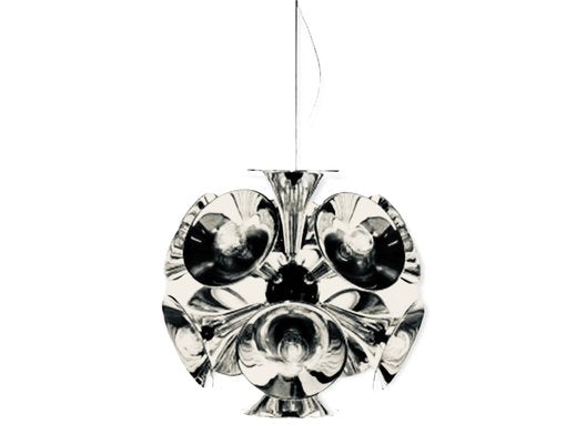 Vintage Chrome Hanging Lamp-PYR-1057238