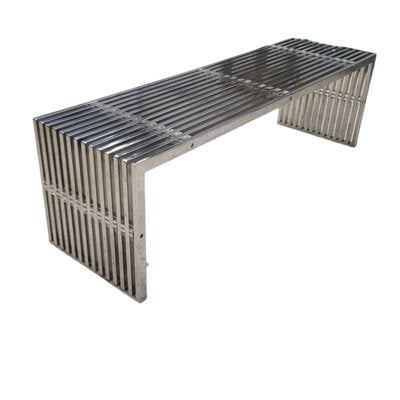 Vintage Chrome Metal Bench-TCS-1817992